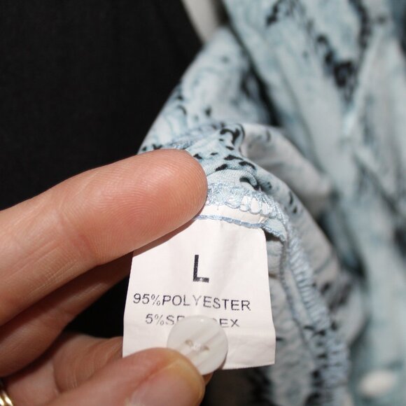 Snake Print Button Down Sheer Blouse - Picture 6 of 6